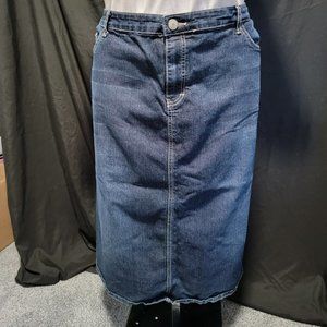 Denim Midi Length Below the knee Skirt